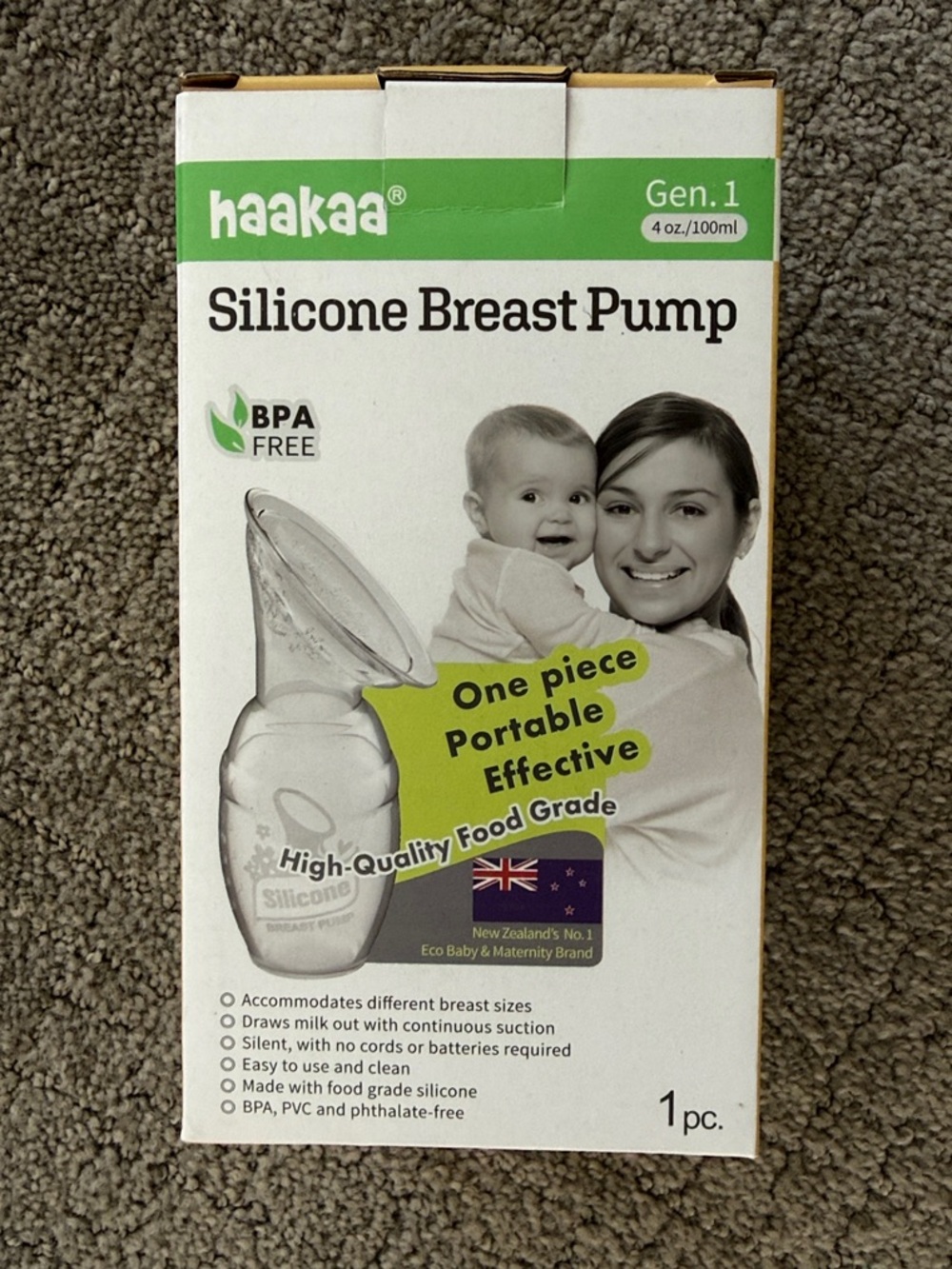 haakaa Gen.1 Silicone Breast Pump – Clear New